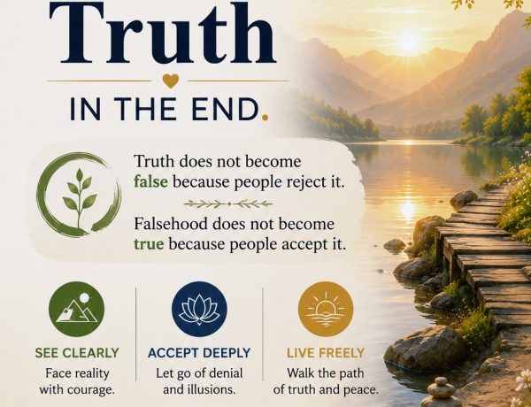 Discover why truth remains truth regardless of opinion, and how accepting reality brings clarity, wisdom, and lasting inner freedom.