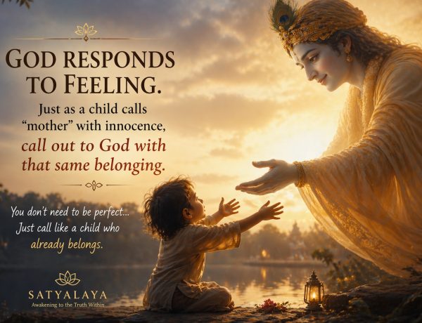A child reaching out to a divine presence symbolizing pure devotion, innocence, and emotional connection with divine