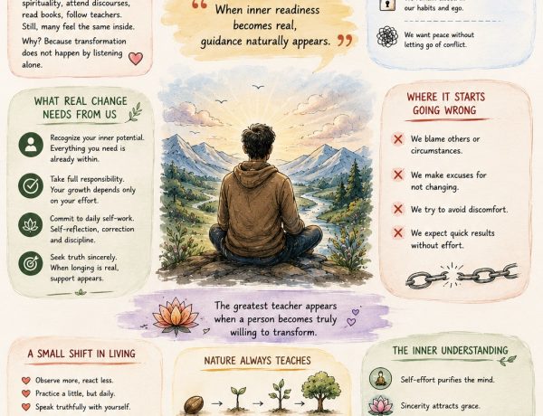 The greatest teacher appear when a person becomes truly willing to inner transform.
