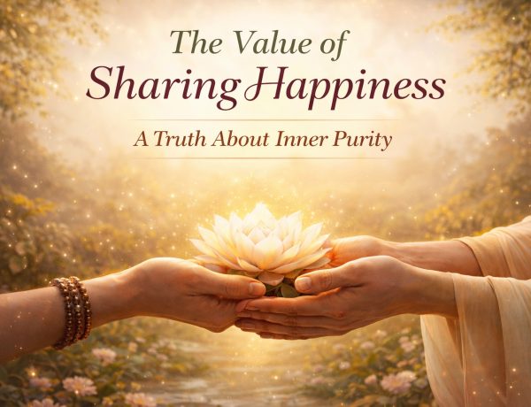 A simple visual showing how the way we receive things affects our inner state — from peace to disturbance