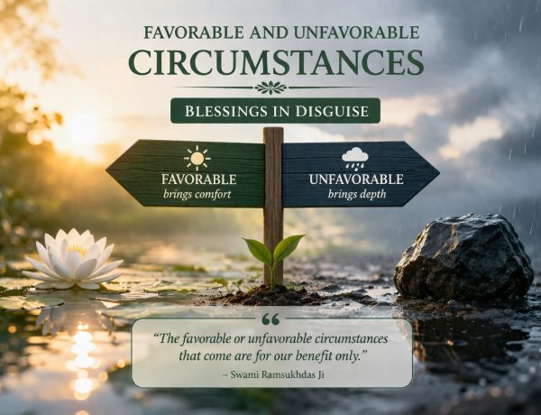 Symbolic visual showing favorable and unfavorable circumstances as part of life balance and harmony