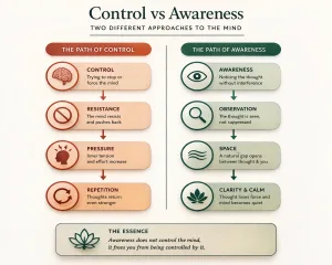 Control creates pressure. Awareness creates freedom