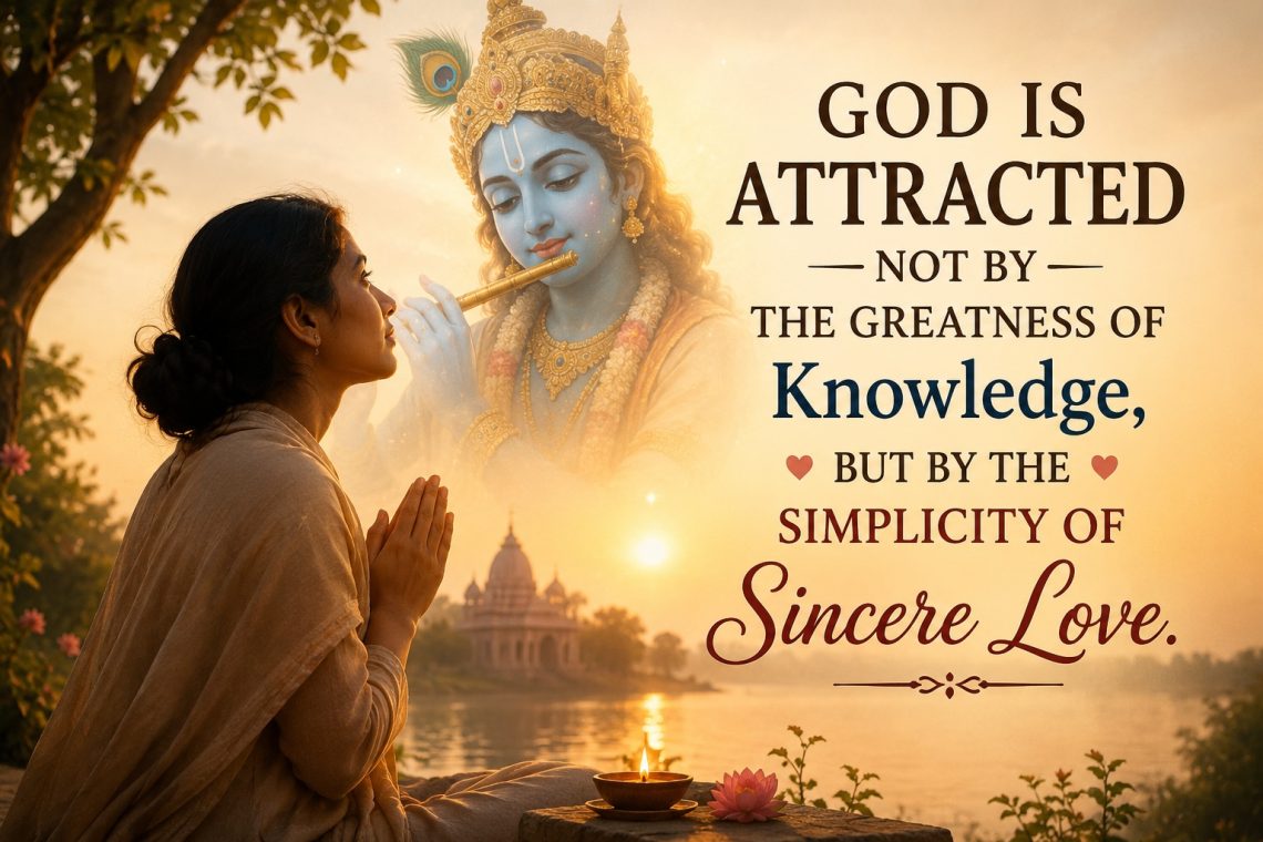 A glowing spiritual heart surrounded by divine light symbolizing sincere love for God, devotion, and inner spiritual connection